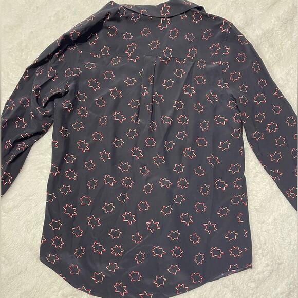 Relative Pi Margarita Star 100% Silk Blouse small - Picture 7 of 11